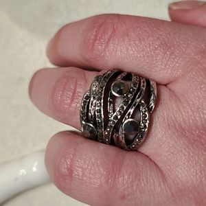 RIng size 7. Fun ring. Very comfortable to wear, especially under gloves.
